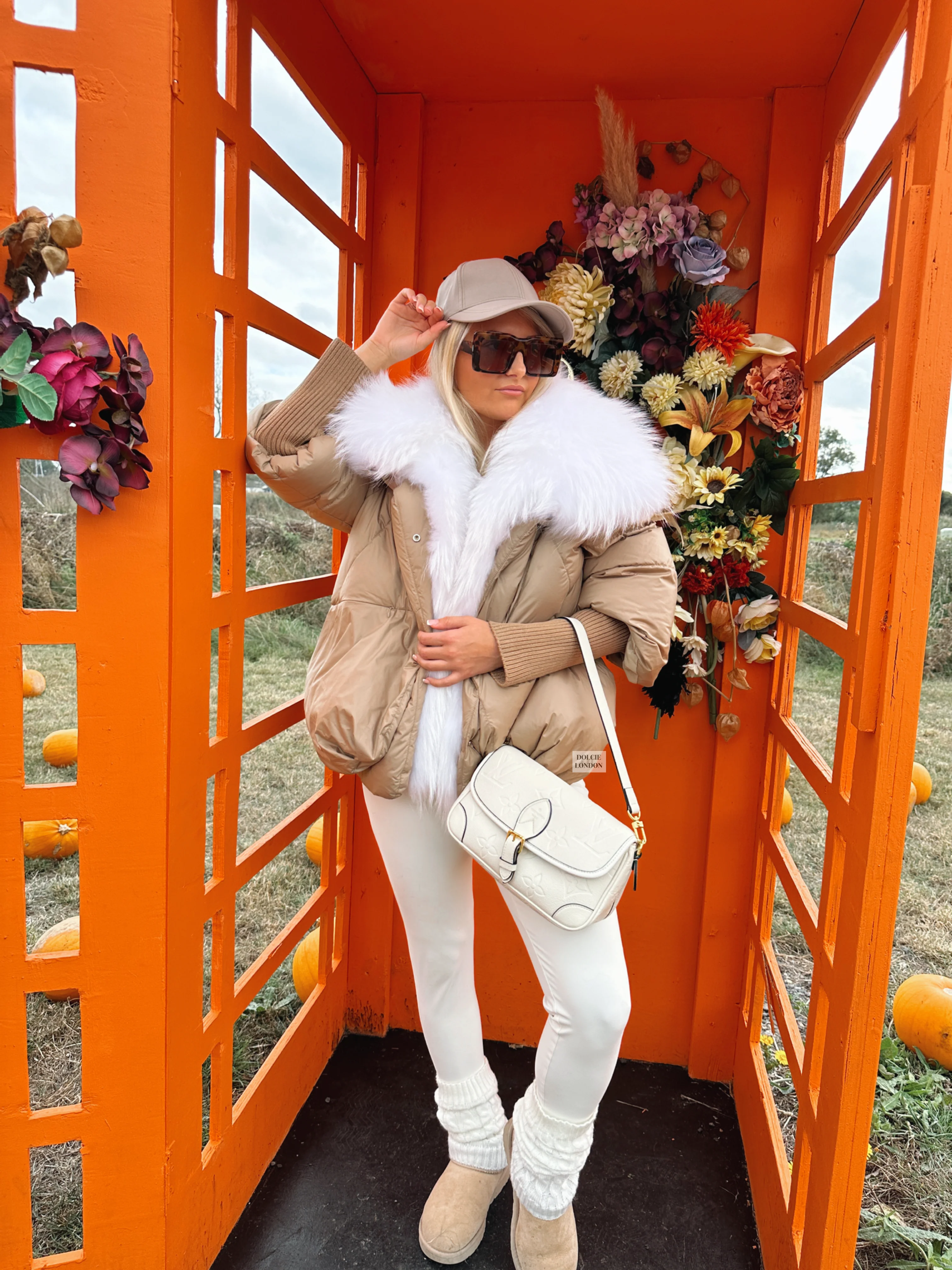 Down Puffer Jacket with Fur Collar - Image 6