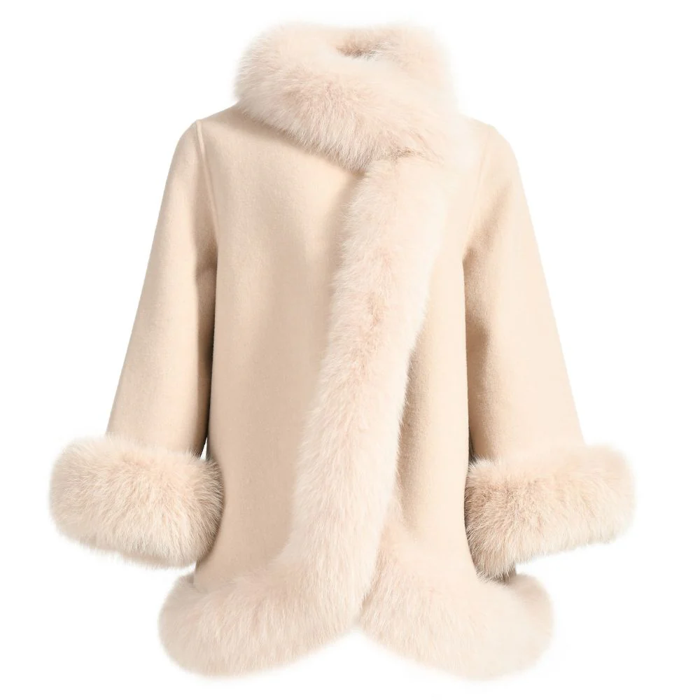 Fur Collar & Cuffs Cashmere Coat - Image 11
