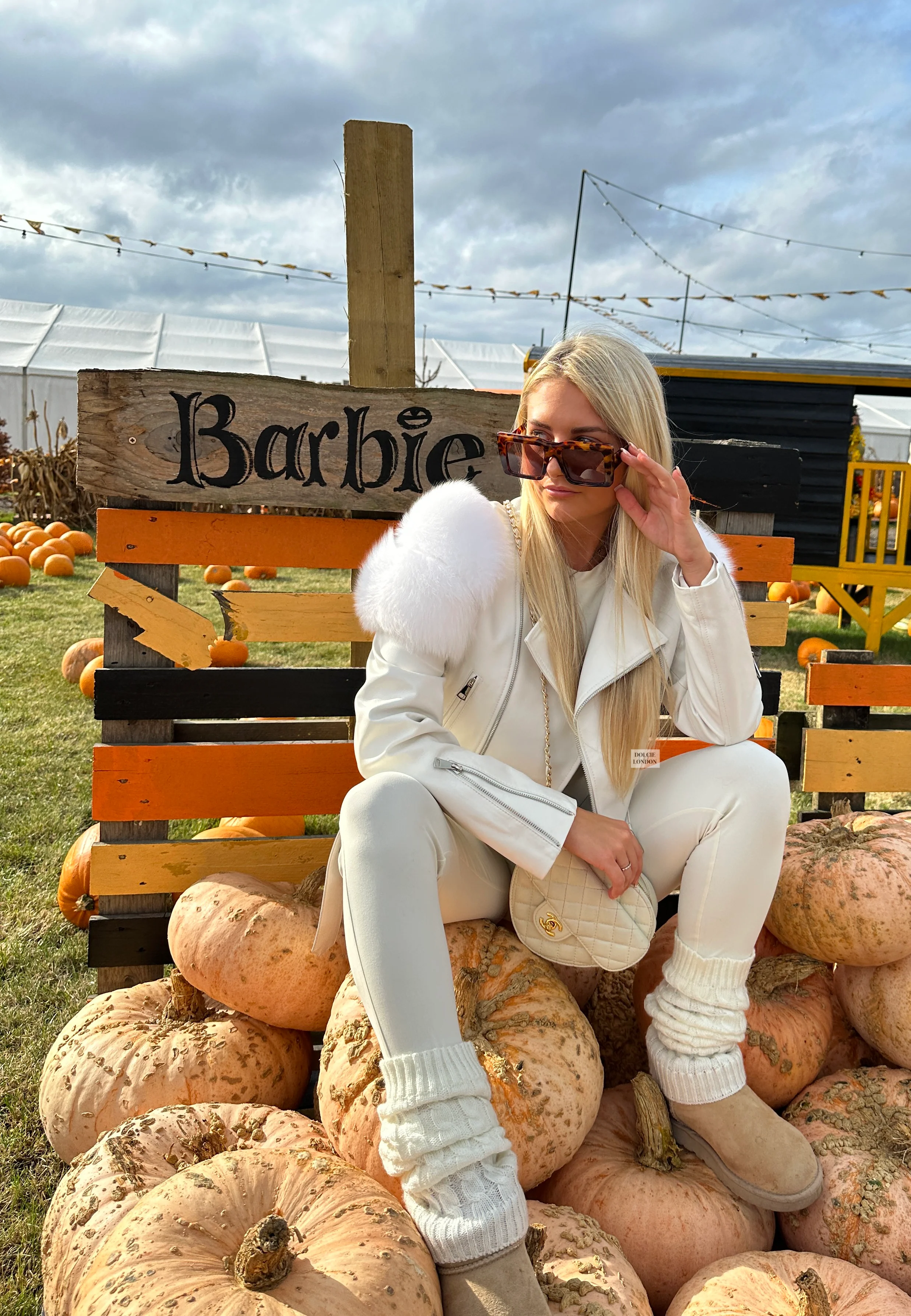 Leather Jacket with Fur Sleeves Detailing - Image 4