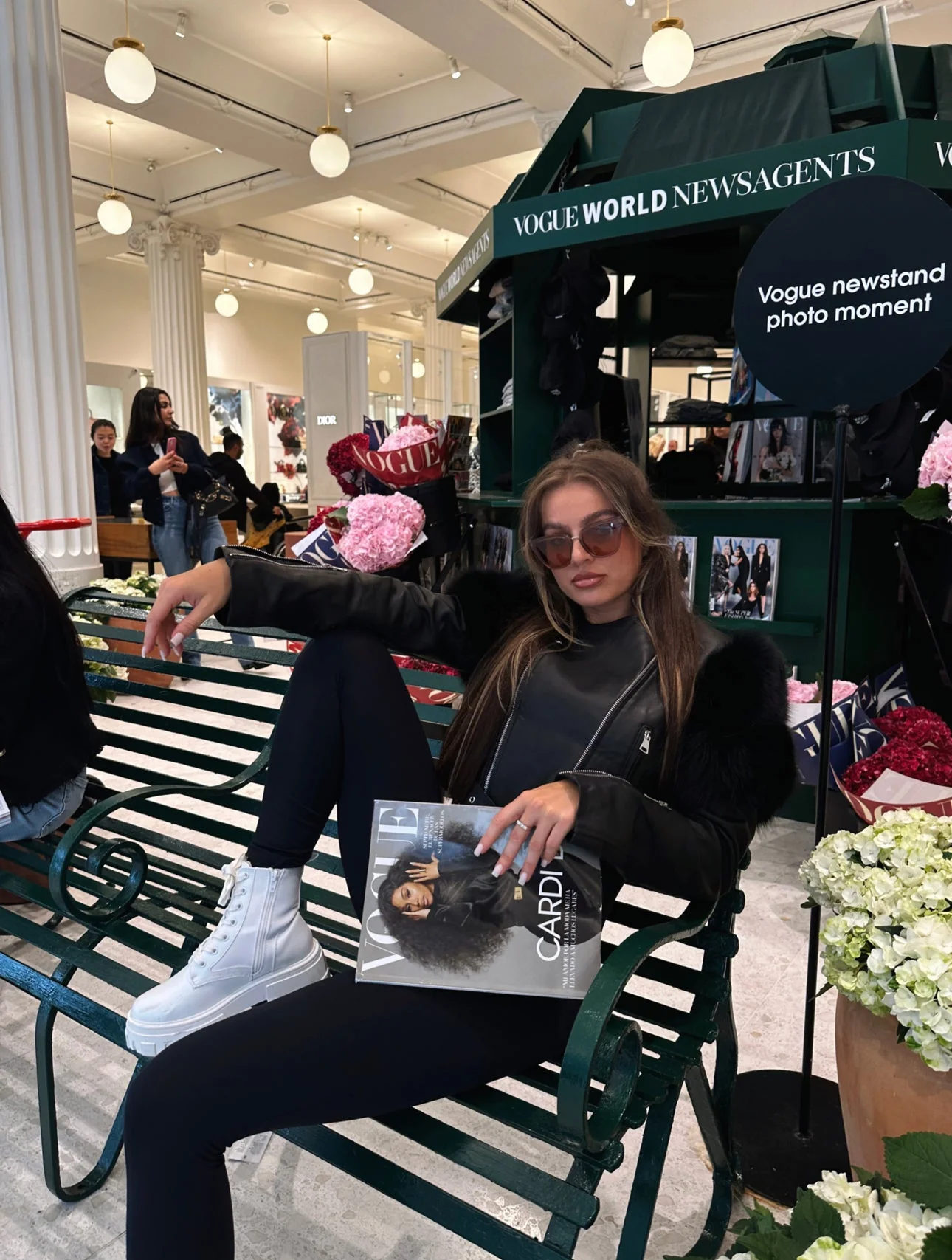 Leather Jacket with Fur Sleeves Detailing - Image 5