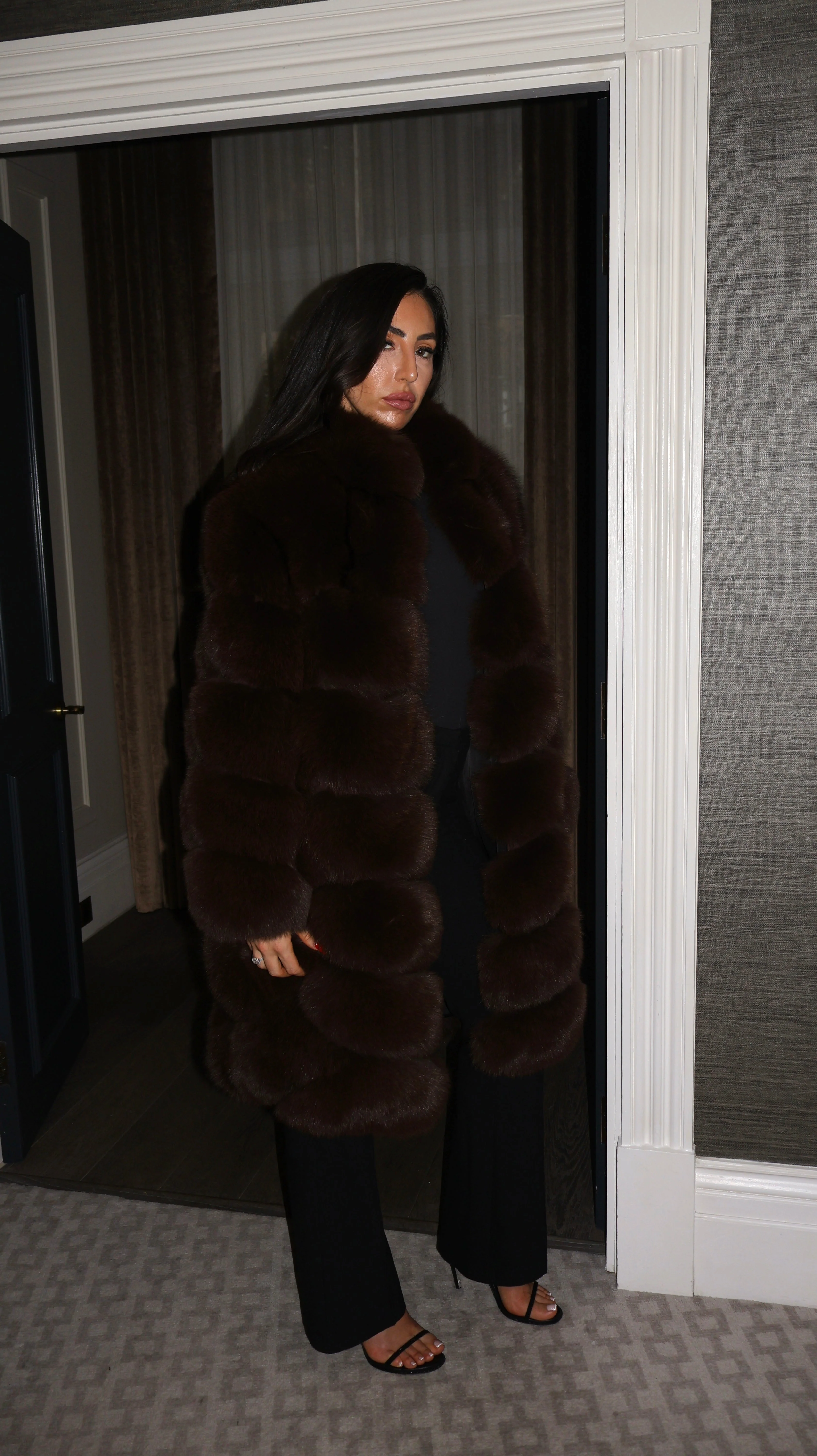 Overlap Long Collar Coat - Image 3