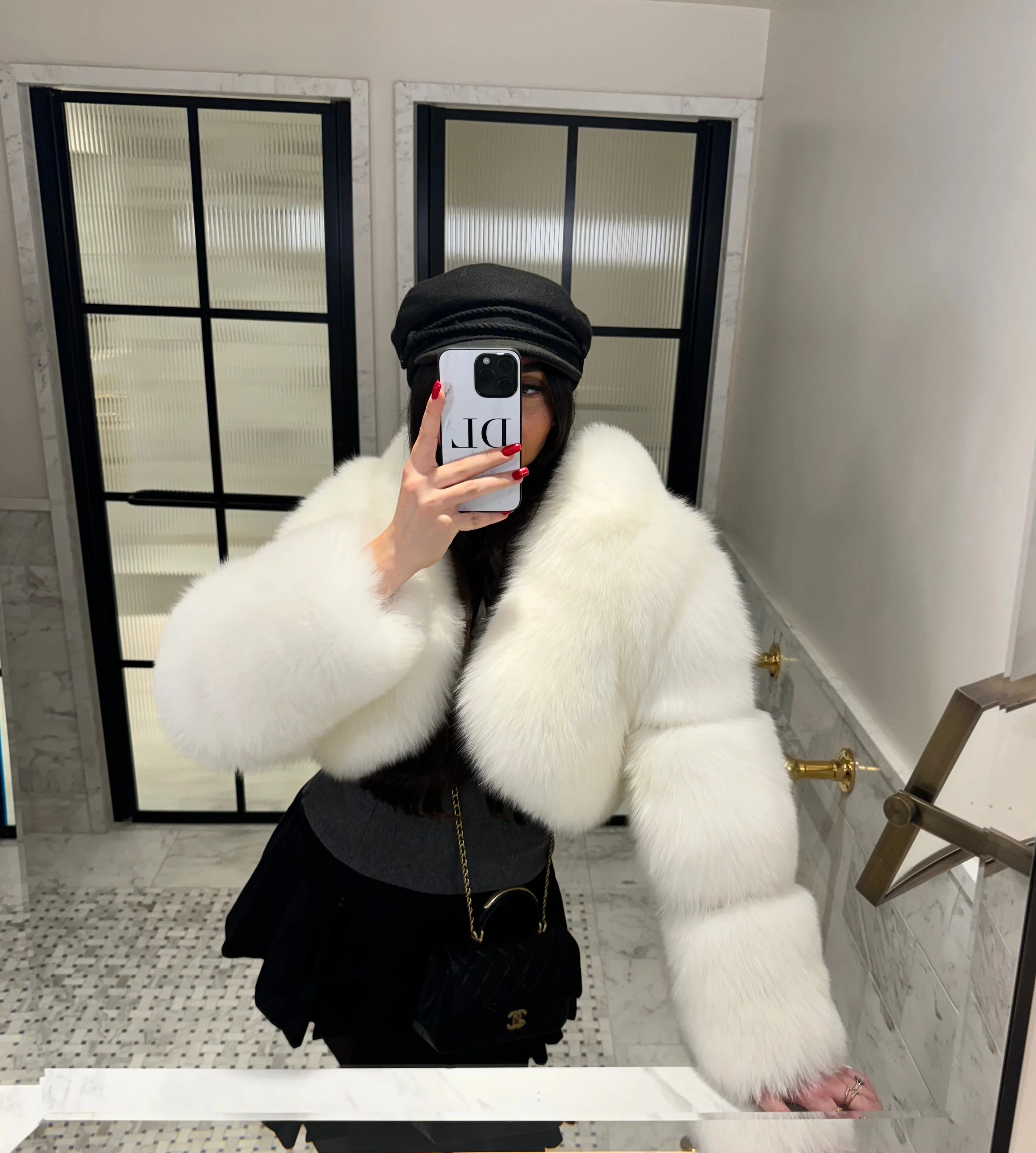 Straight Rows Cropped Collar Coat - Image 3