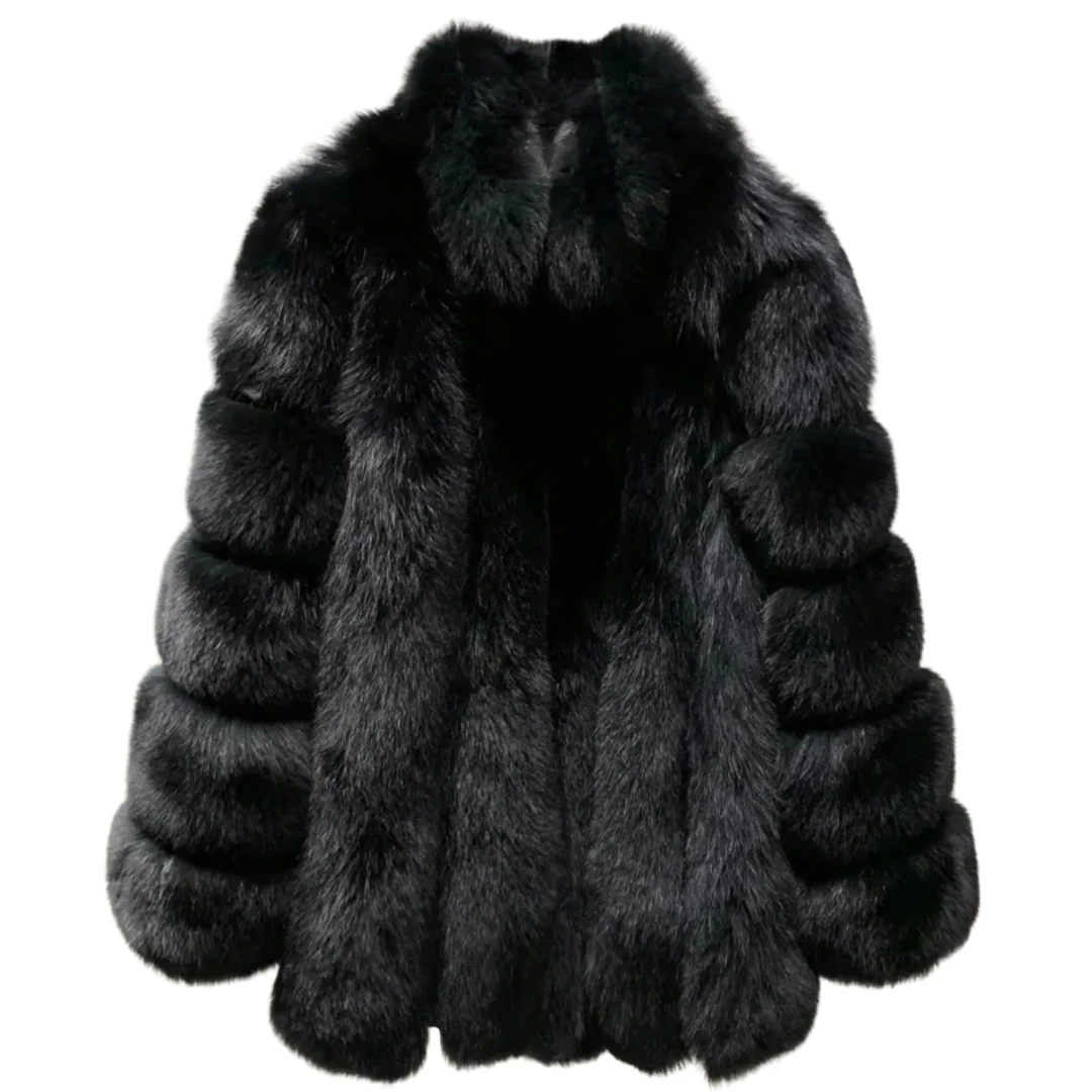 Straight Rows Long Collar Coat - Image 4