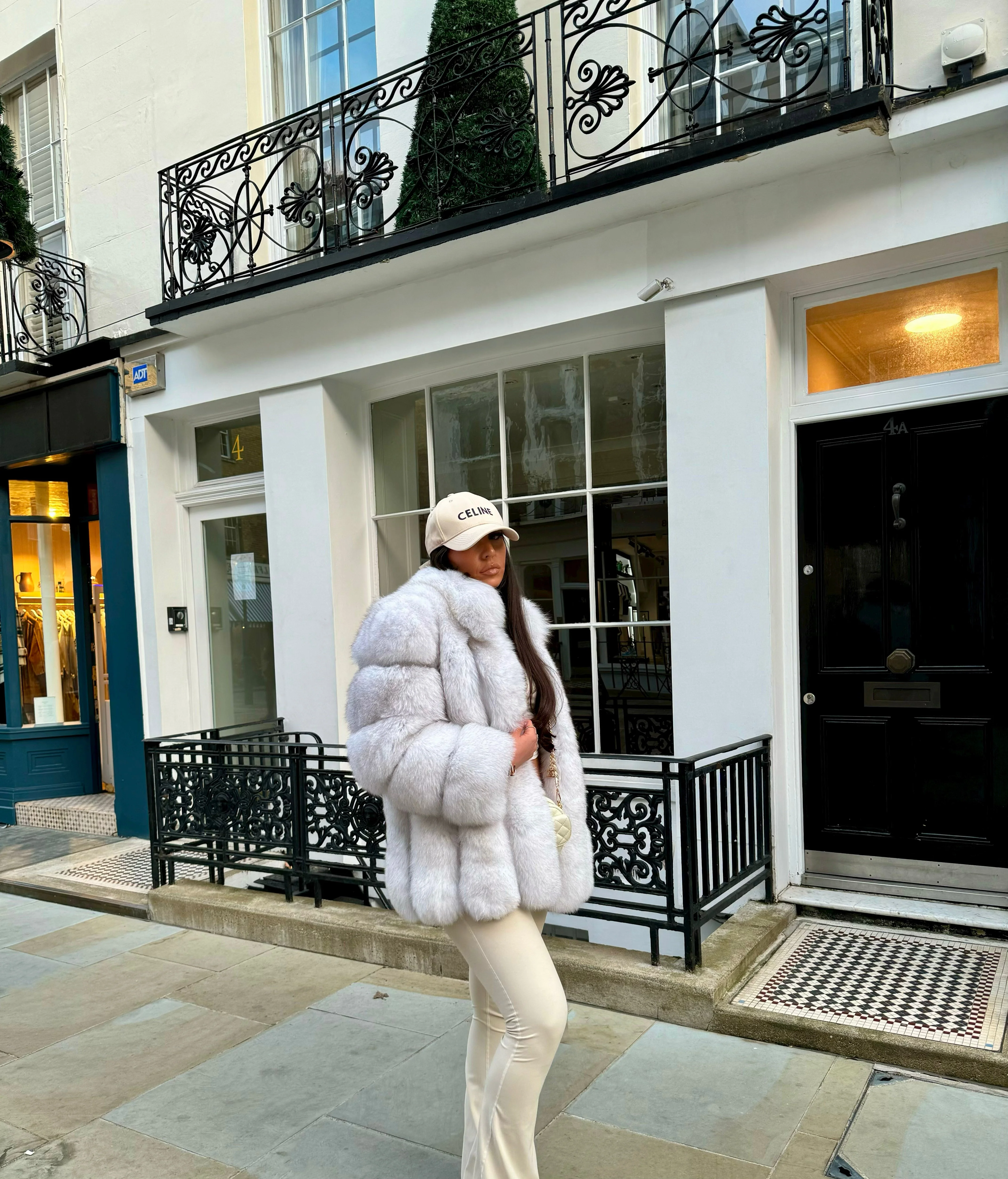 Straight Rows Long Collar Coat - Image 5